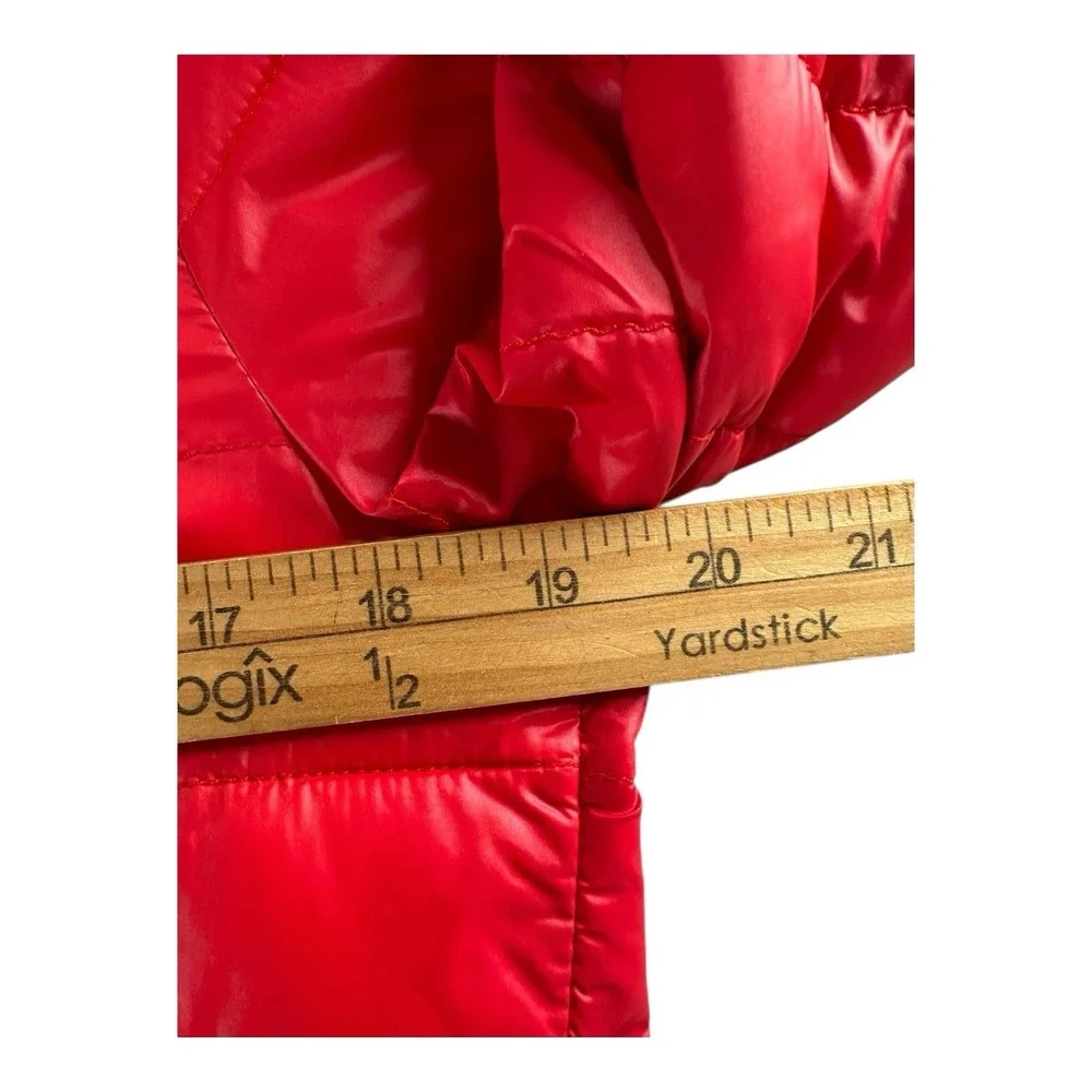 US‎ Polo Assn Size M Red Puffer Women's Jacket Style 01-8193HS
